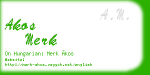 akos merk business card