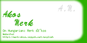 akos merk business card